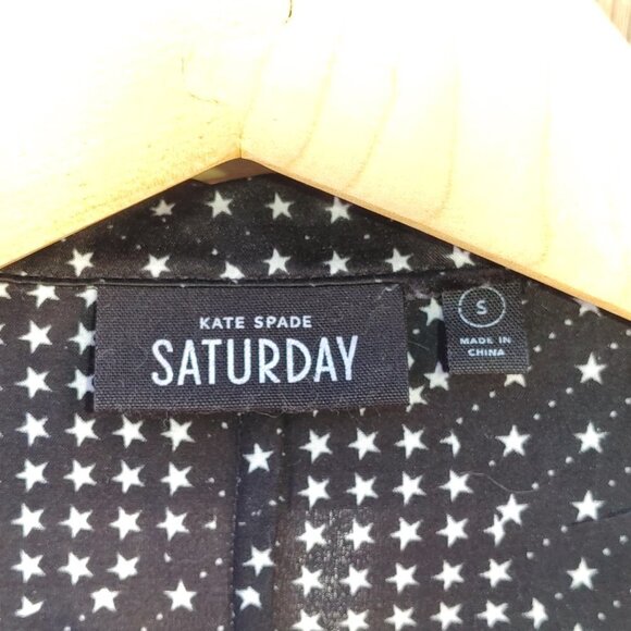 KATE SPADE SATURDAY Star Print Silk Blouse Women's Small Let Loose! - Picture 2 of 6